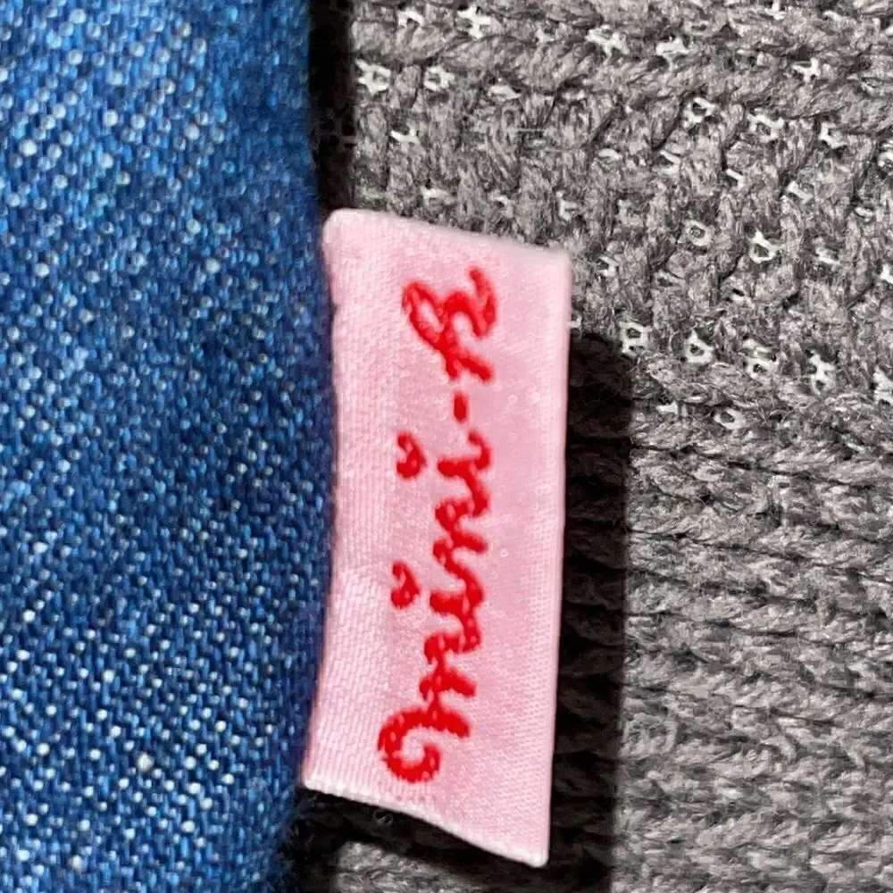 Vintage Mini K Girls Sherpa snap button Patchwork  Embroidered denim vest Size 7